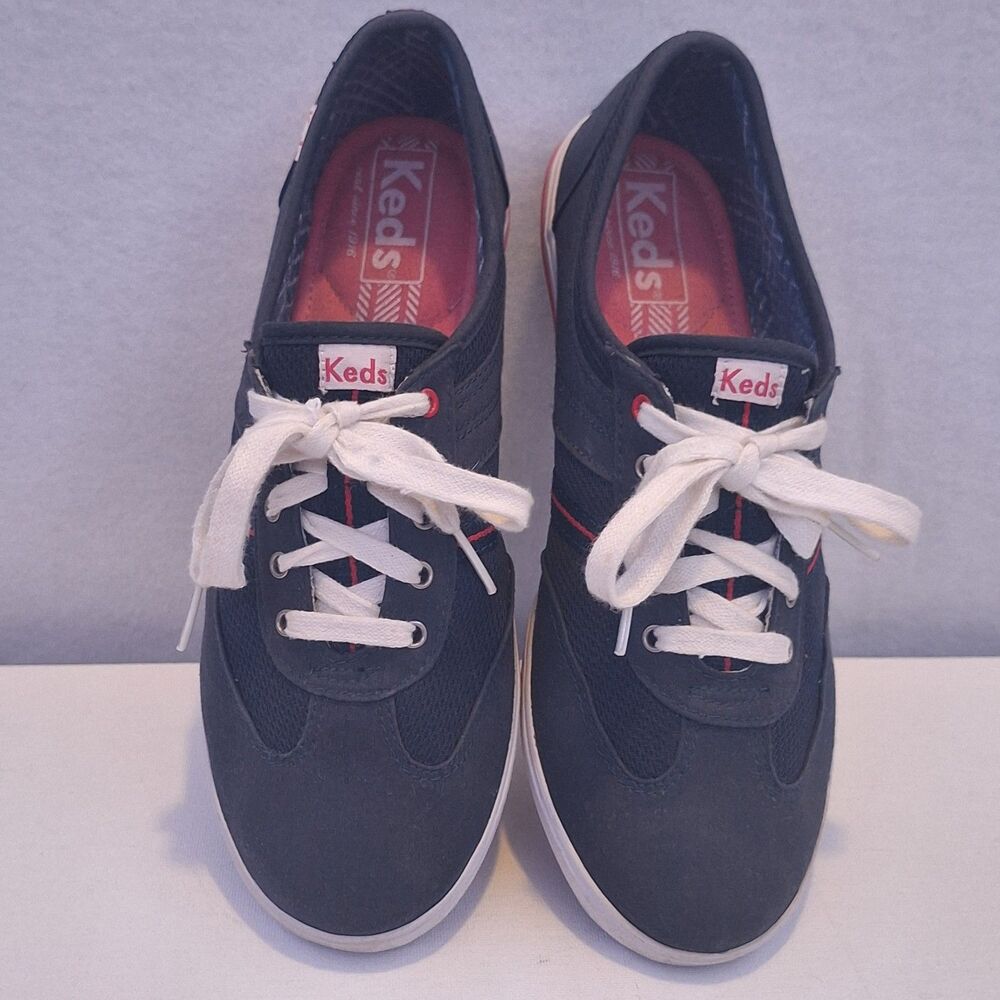 Keds Craze II Women's Shoes Size 6.5 Navy Blue Red Canvas Mesh Sneakers WF46598M